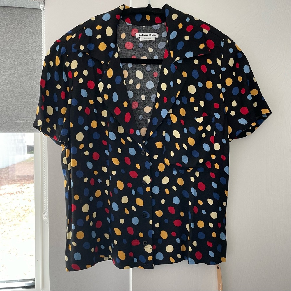 Reformation Cuba Top, Polka Dot